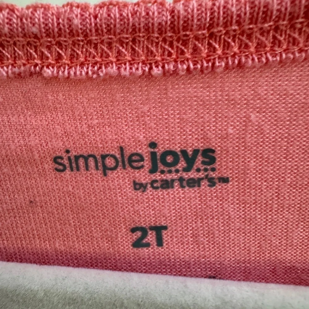Carter’s 2T Girls Pink Sheepover Count Me In Long Sleeve Pajama Top